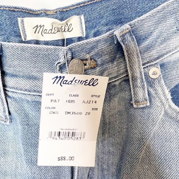 Madewell Womens Blue Gilford Wash 5 Design Pocket Distressed Mom Jeans Size 28 - Picture 5 of 9